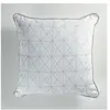 Paris Prix Coussin dehoussa passep 40x40 cm polyes imp metal quadris des place Blanc/Argent