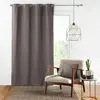 Douceur d'Intérieur Homemaison - Rideau a oeillets 140 x 240 cm coton uni panama Ardoise