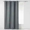 Douceur d'Intérieur Rideau a oeillets 140 x 260 cm chambray uni newton Anthracite