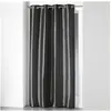 Douceur d'Intérieur Rideau - SHANA - Anthracite - 140x240 cm -  illets - Effet soie sauvage
