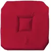 DOUCEUR D'INTERIEUR Galette 4 rabats 36 x 36 x 3.5 cm polyester uni essentiel Rouge