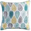 HOMEMAISON Coussin Passepoil polyester imprime Modele Palpito Blanc 40 x 40 cm
