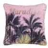 Paris Prix Coussin déco déhoussable dessin placé 45x45 imprimé or pur paradise