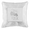 Paris Prix Coussin déhoussable 40x40 cm imprimé métallisé Veggy Blanc/gris