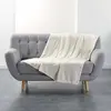 Douceur d'Intérieur Plaid 125 x 150 cm flanelle unie flanou Naturel