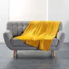Douceur d'Intérieur, Plaid (125 x 150 cm) Flanou Jaune, Flanelle