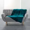 Douceur d'Intérieur, Plaid (125 x 150 cm) Flanou Bleu, Flanelle