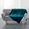 Douceur d'Intérieur, Plaid (180 x 220 cm) Flanou Bleu, Flanelle