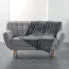 Douceur d'Intérieur Plaid 125 x 150 cm flanelle unie flanou Gris