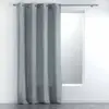 Douceur d'Intérieur rideau a oeillets 140 x 280 cm tisse uni meliane gris