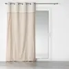 Douceur d'Intérieur Rideau à oeillets 140 x 240 cm polycoton + jute imprimée Bahina Ecru-blanc