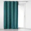 Douceur d'Intérieur Rideau a oeillets 135 x 260 cm 100% occultant/microfibre imp. surya Bleu