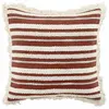 DOUCEUR D'INTERIEUR Coussin dehous. compr. franges 40 x 40 cm coton tisse atlas Terracotta