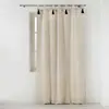 Douceur d'Intérieur Homemaison - rideau a passants+pompons 140 x 240 cm polycoton uni cyrine