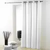 Douceur d'Intérieur Rideau a oeillets metal 140 x 260 cm polyester uni essentiel Blanc