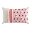 Paris Prix Coussin déhoussable à franges 30x50 cm Esmeralda des place Rose