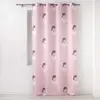 Douceur d'Intérieur RIDEAU A OEILLETS 140 x 260 CM POLYESTER IMPRIME PETITE PRINCESSE ROSE