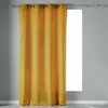 Douceur d'Intérieur Rideau tamisant a oeillets 140 x 240 cm velours Velvetine Jaune