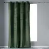 Douceur d'Intérieur Rideau tamisant a oeillets 140 x 240 cm velours Velvetine Kaki