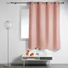 Douceur d'Intérieur Rideau a oeillets metal 140 x 180 cm polyester uni essentiel Rose Poudre