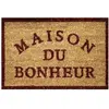 Douceur d'Intérieur, Paillasson Rectangle (40 x 60 cm) Bonheur, Coco Imprimé