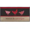 Douceur d'Intérieur tapis deco rectangle 57 x 115 cm imprime maison de campagne