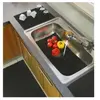 Douceur d'Intérieur Tapis égouttoir à vaisselle 65x43 TUBULO anthracite