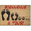 douceur d'interieur PAILLASSON 40X60 COCO IMPRIME BIENVENUE, Coton, 80 x 150 cm
