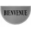 Douceur d'Intérieur Tapis d'Entrée Demi-Lune Maison 45x75cm Gris & Noir