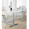 Douceur d'Intérieur Nappe PVC FEUILLE BLANC TRANSPARENT ronde 140 cm