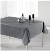DOUCEUR D'INTERIEUR Nappe rectangle 150 x 200 cm shantung imprime safina Gris/Argent