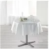 Nappe ronde (0) 180 cm shantung imprime safina Blanc/Or