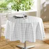 Homemaison - Nappe ronde en pvc à imprimés géométriques Gris clair 160 cm