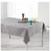 DOUCEUR D'INTERIEUR Nappe rectangle 140 x 300 cm jacquard alisson Gris