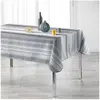DOUCEUR D'INTERIEUR Nappe anti tache rectangle 150 x 240 cm polyester chacana Gris