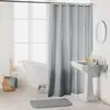 Douceur d'Intérieur Rideau de Douche Uni Essencia 180x200cm Gris