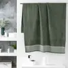 Douceur d'Intérieur, Drap de Bain (90 x 150 cm) Belina Kaki, Eponge Jacquard
