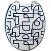 Douceur d'Intérieur, Abattant de WC (37 x 46 cm) Labyrinthe, MDF Imprimé