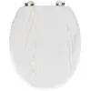 Douceur d'Intérieur Bricoline - Abattant wc - - Effet bois Blanc 45x37.5 cm