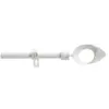 Kit tringle extensible en métal 120 à 210 cm blanc et or