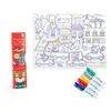 Set en silicone à colorier + 5 feutres Les Popipop Moulin Roty