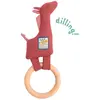 Hochet anneau bois Girafe Sous mon baobab Moulin Roty