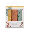 Moulin Roty Lot de 3 langes en coton bio Trois petits lapins (70 x 70 cm)