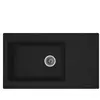 DIADEM Evier à encastrer einna en résime pimc noir uni, 1 grande cuve, 1 égouttoir, L86cm