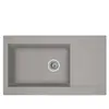 DIADEM Evier à encastrer Pimc Einna - 1 bac - Platinium - 86x50cm