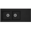 DIADEM Evier résine 2 bacs EINNA 116 x 50 cm noir