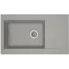DIADEM Evier à encastrer Einna - 1 bac - Résine PIMC - Gris - 86x50cm
