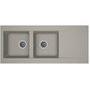 DIADEM Evier résine 2 bacs EINNA 116 x 50 cm gris