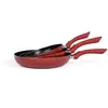 Livoo - lot de 3 poêles antiadhésives 20/24/28cm rouge - men124rc TU