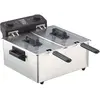Livoo - LIVOO DOC217 Friteuse double 2 x 3 L Inox 3300W - Noir + Gris